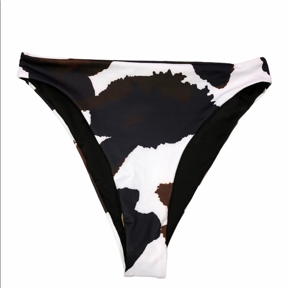 Cow hide print size medium high rise bikini bottom - Picture 1 of 4